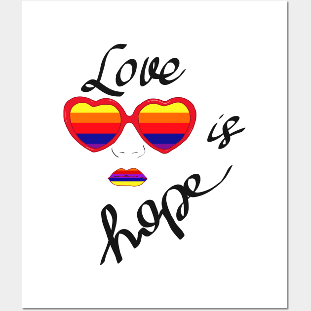 Love is hope Wall Art by Sshirart